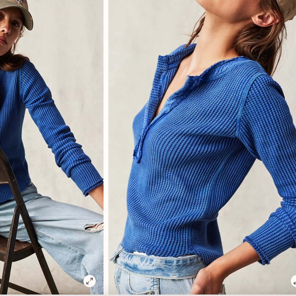 Free People One Colt Thermal in Blue